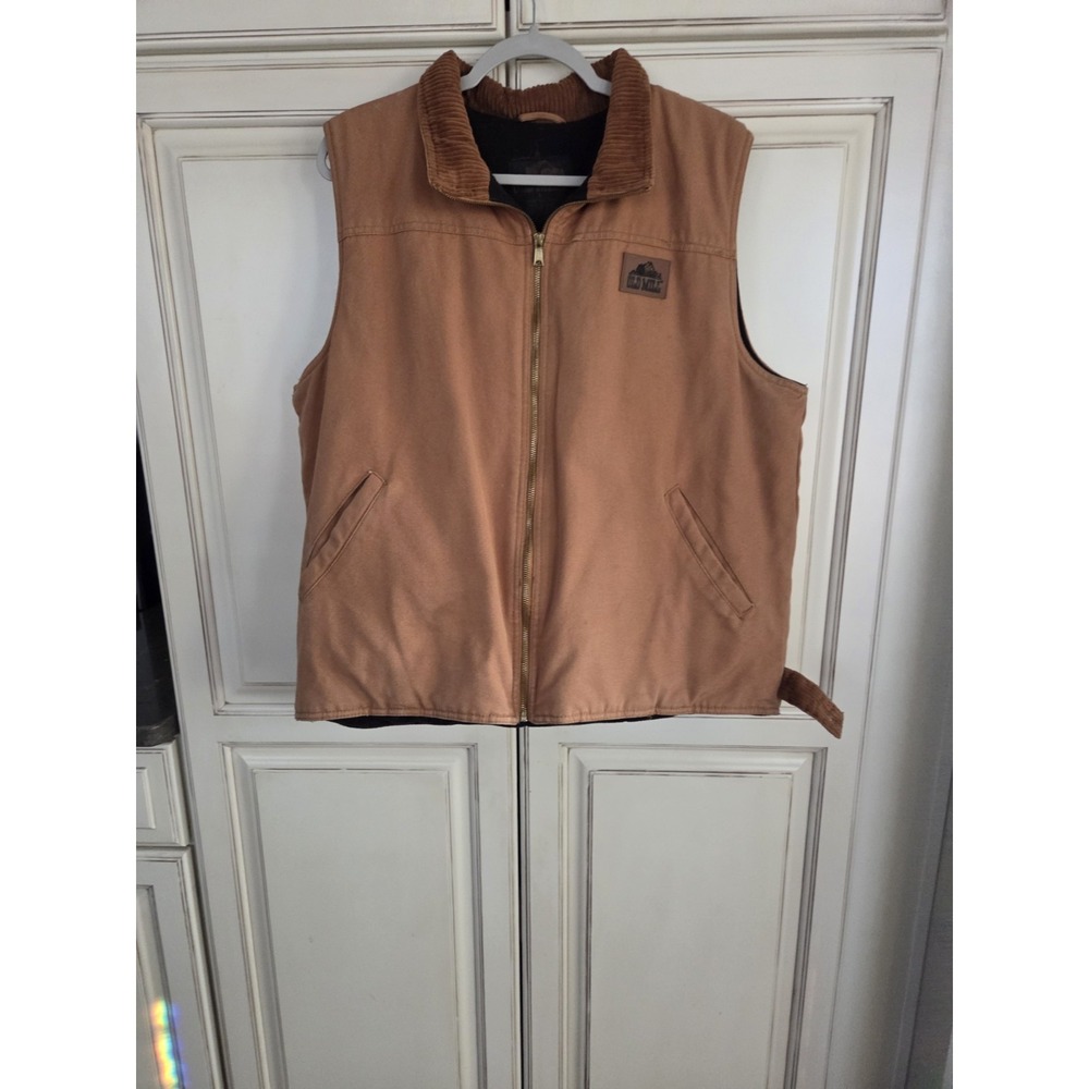 Vtg Old West Canvas Work Vest Men's Large Thinsulate Western Chore‎ Rancher